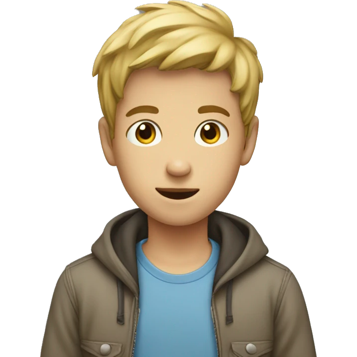 boys indoors in casual wear emoji
