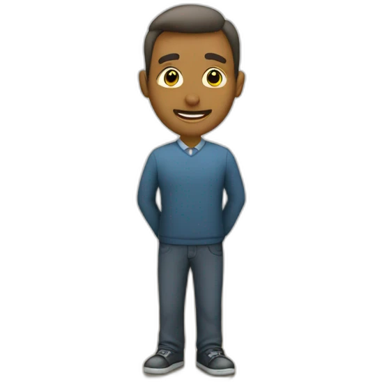a teacher shows himself behind a door emoji