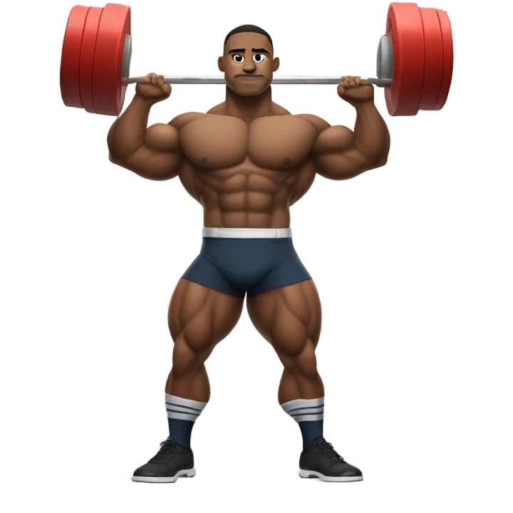 Powerlifter on tren emoji