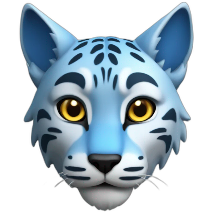 Blue lynx-3D emoji