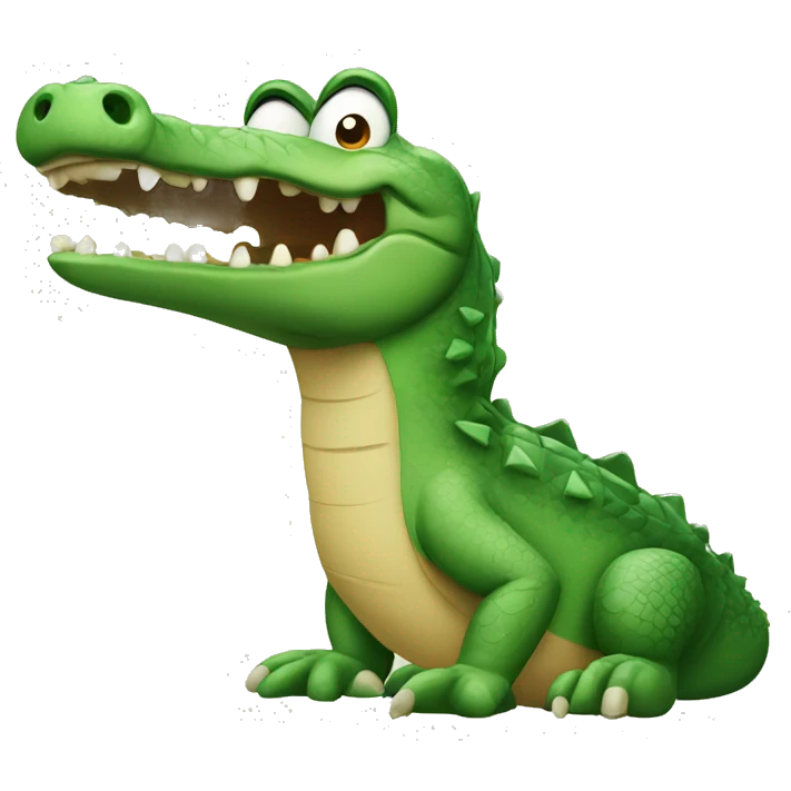 Confused crocodile  emoji