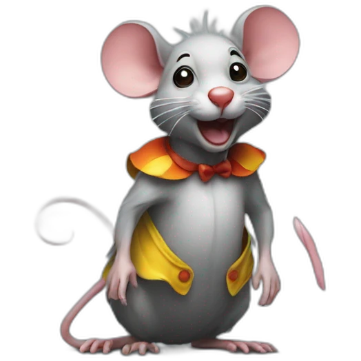 rat on top of clown emoji