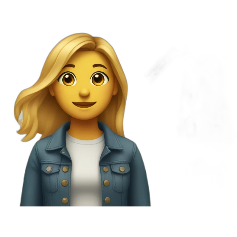 I am a girl near the windmill emoji