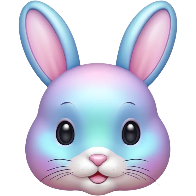 Colorful shiny Pastel bunny  emoji