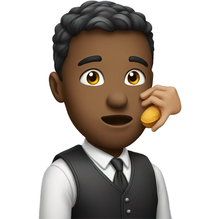 A person sending an air kiss emoji