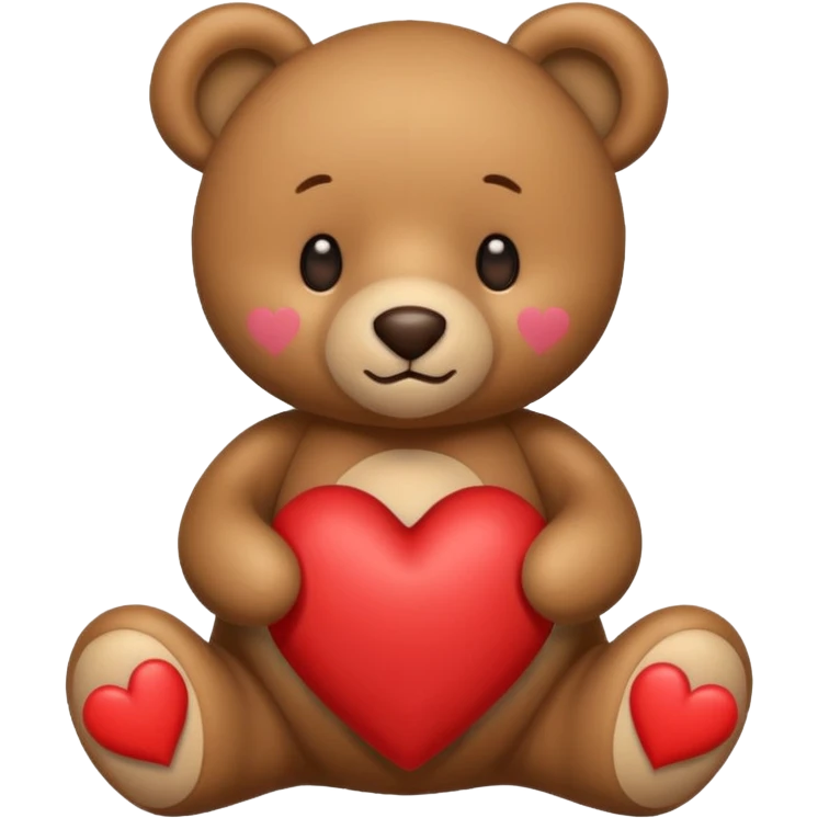 teddy bear with hearts emoji