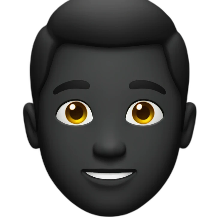 A Black in a Black pool emoji
