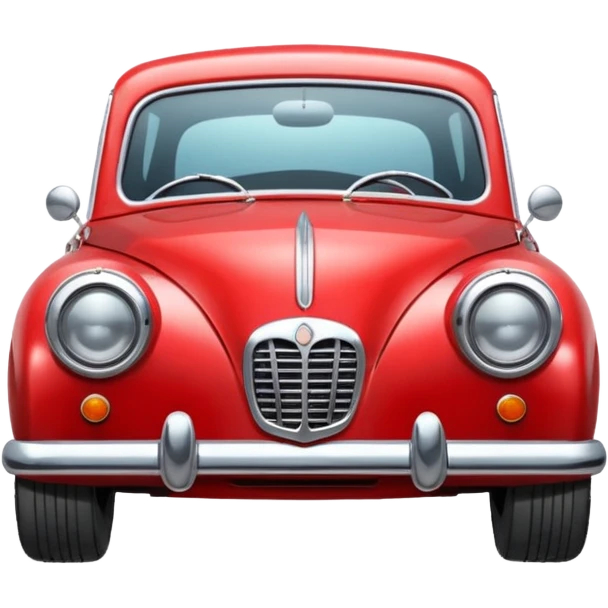 red small retro car front emoji
