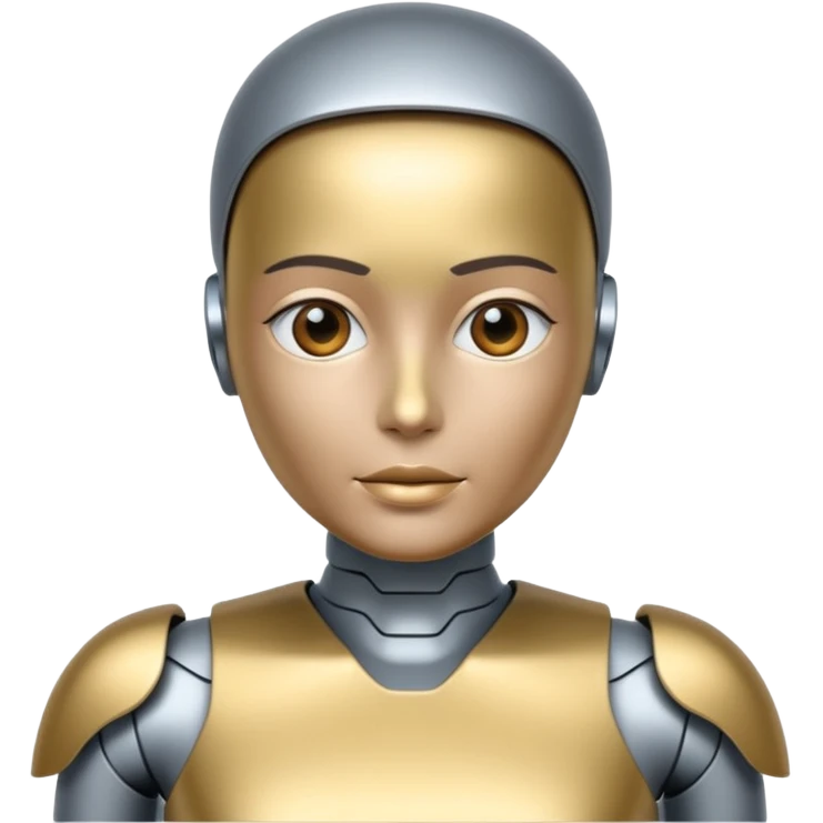 an artificial intelligence standing emoji