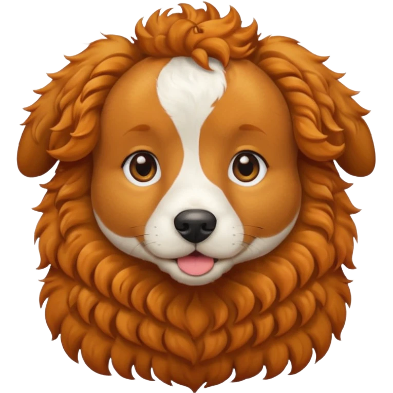 ginger curly dog emoji