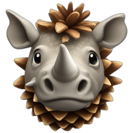 Pinecone rhino emoji