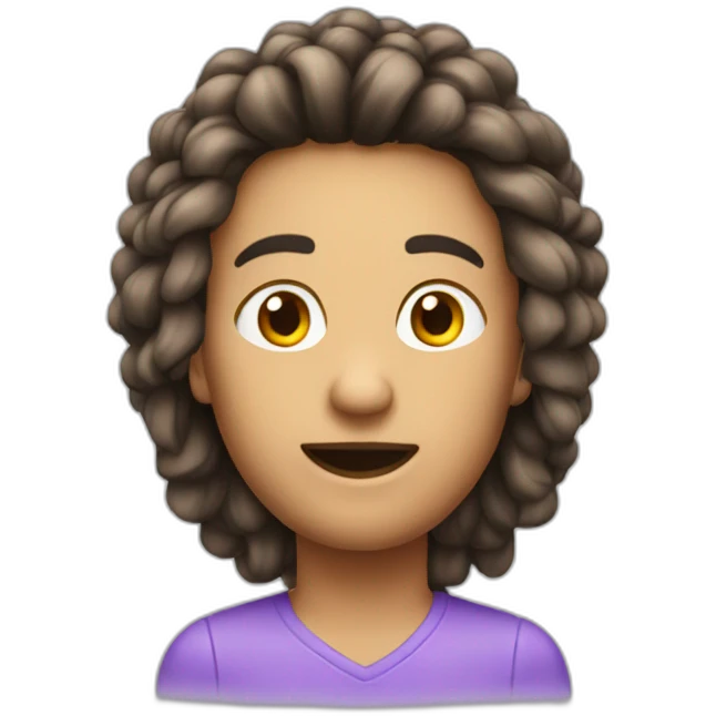 Gros au cheveux long emoji