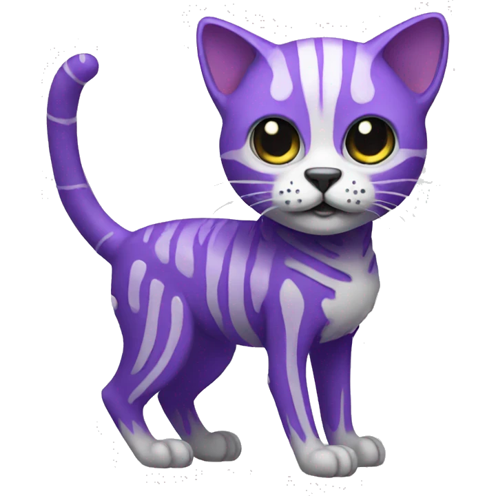 Purple Skeleton cat emoji