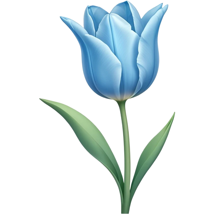 Light blue tulip  emoji