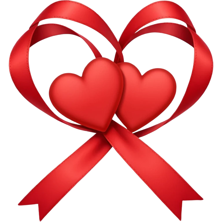 Ribbon with hearts emoji