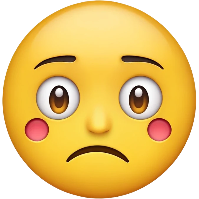 A yellow emoji circle raising its eyebrow looking confused  emoji