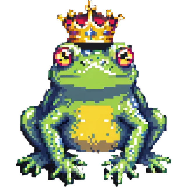 crowned frog emoji