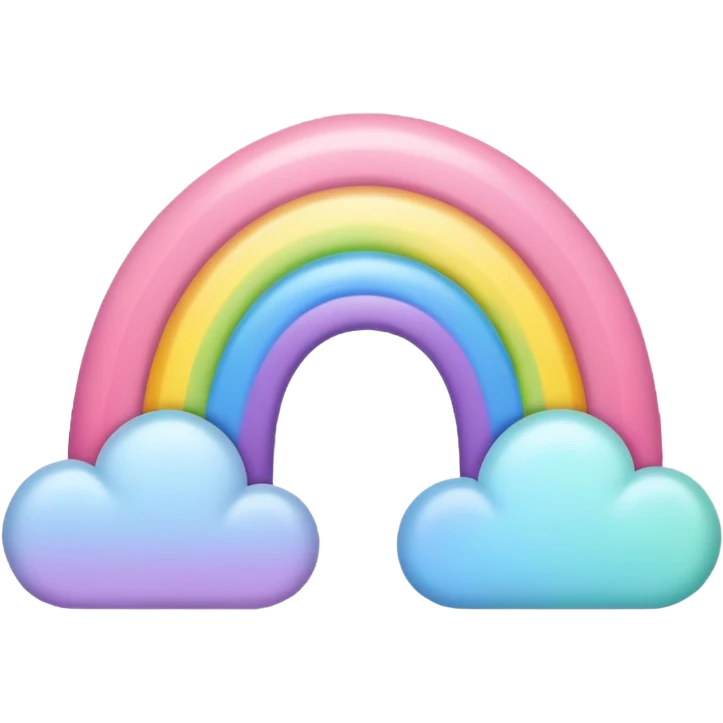 Girly Pastel rainbow emoji