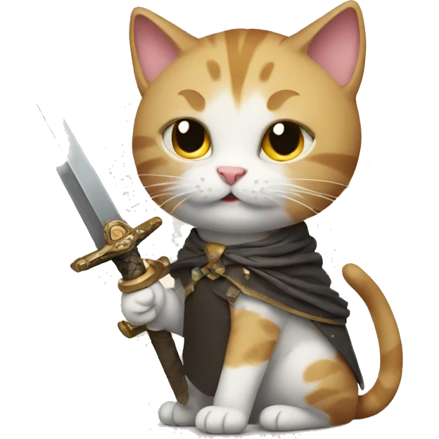 Cat with sword emoji