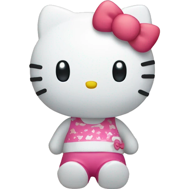 hello kitty on a beach  emoji