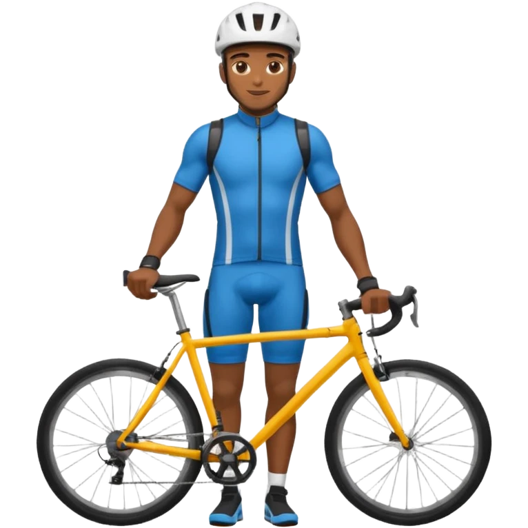 Urban Bike Courier black man  emoji