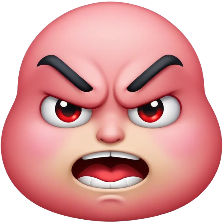 Make a emoji that is angry but deep inside or behind that angry emoji was blushing emoji emoji
