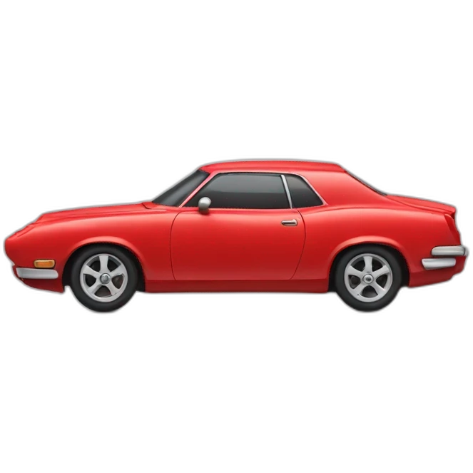 Car dressed red emoji