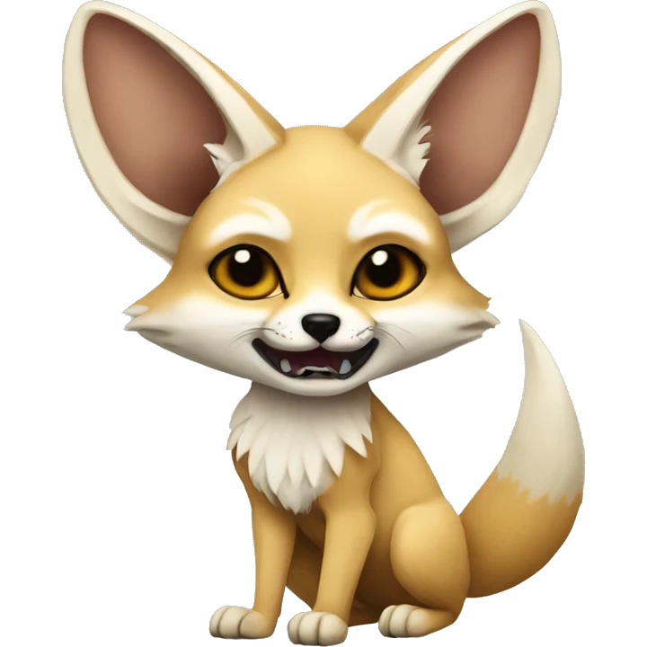 fennec fox with knife emoji