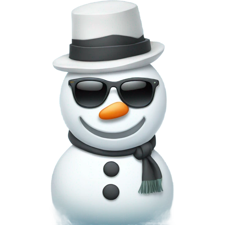 Snowman wearing sunglasses emoji
