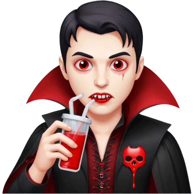 Vampire drink emoji