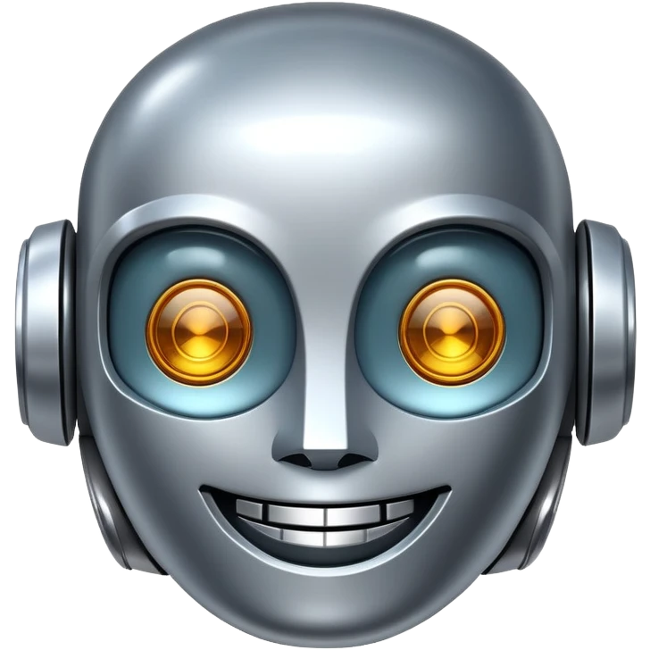 happy robot face emoji