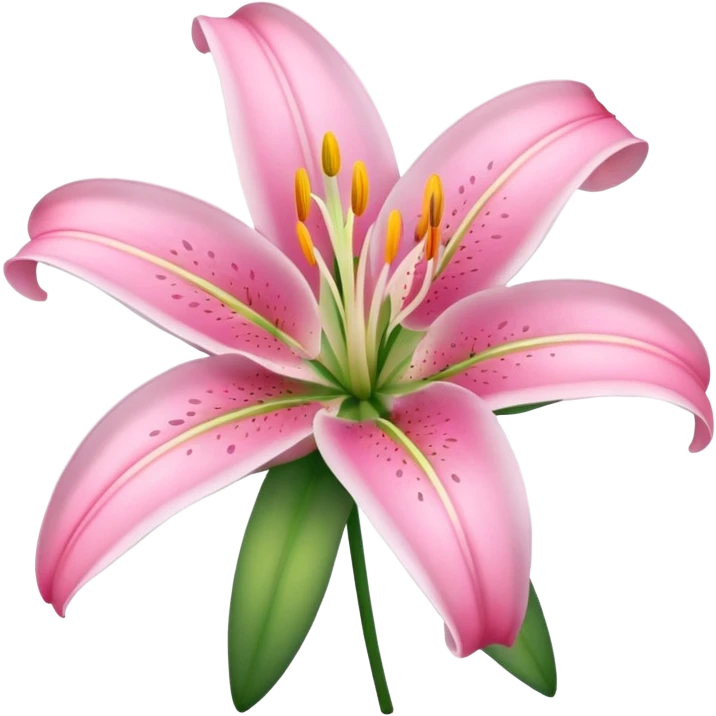 lily flower with pink petals emoji