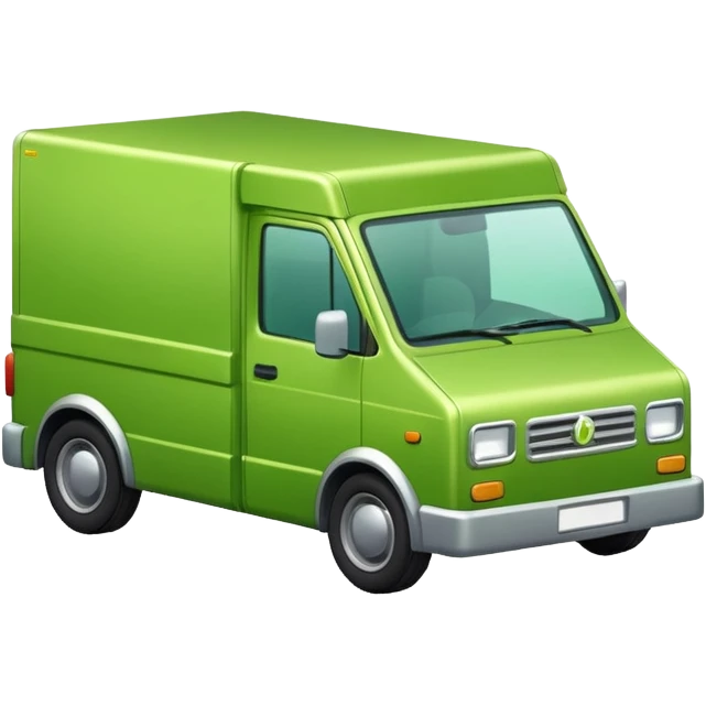 make delivery car in light Green color  emoji
