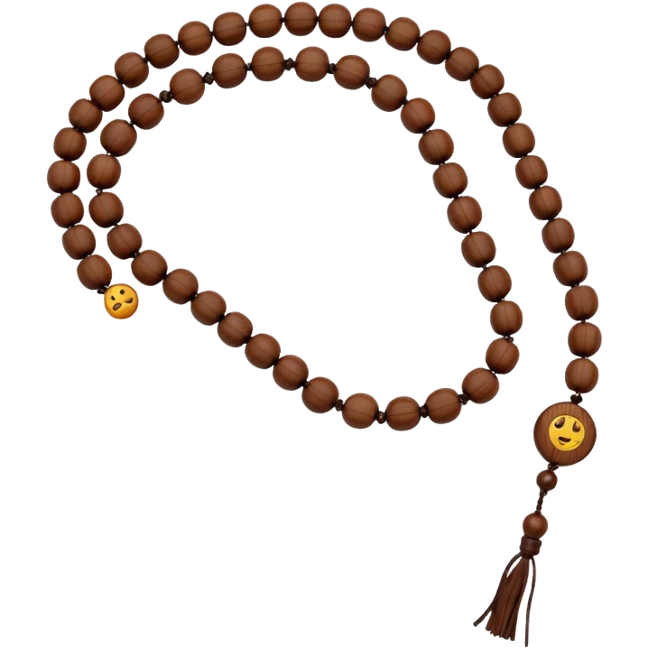  prayer beads of monk without monk emoji