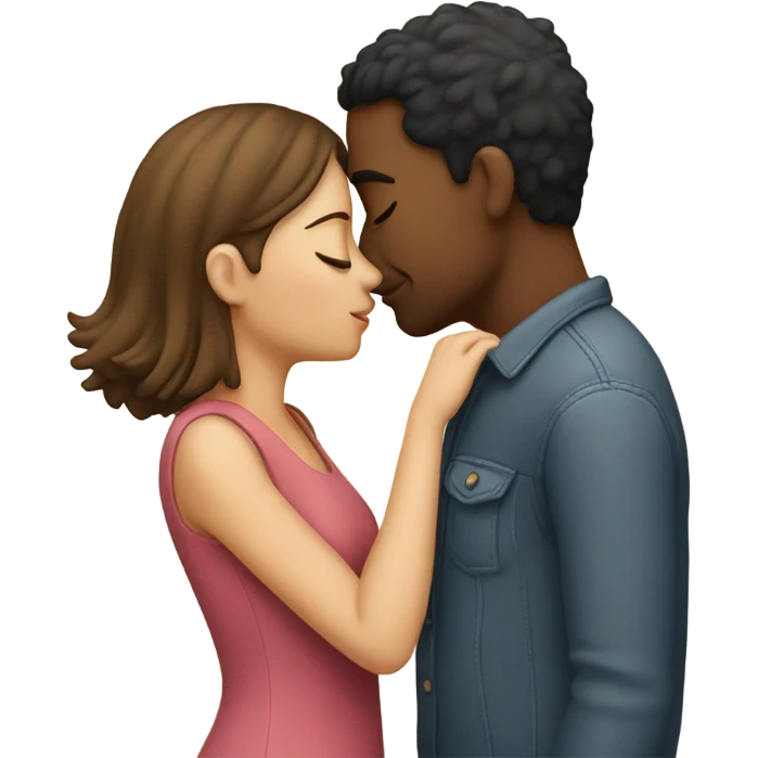 Kissing while holding my girlfriend  emoji