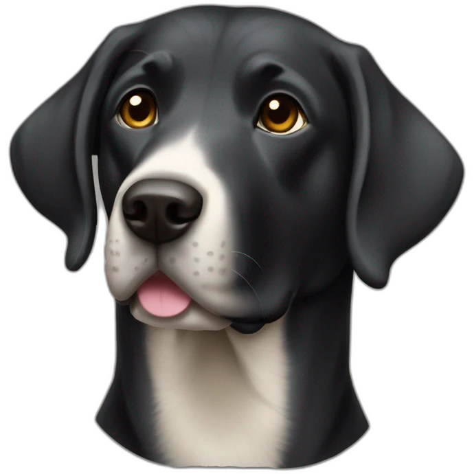 Chien guide d’aveugle labrador retriever noir emoji