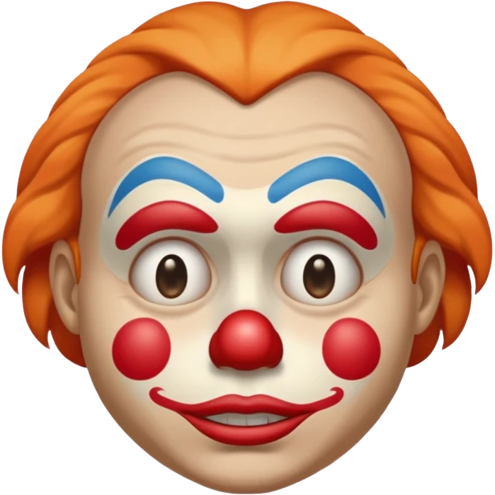 Taking off clown emoji face to reveal truly disappointed face emoji emoji