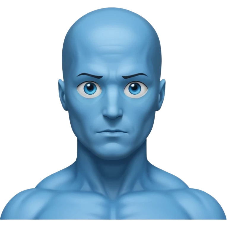 Dr. Manhattan, eyes should be completely blank emoji
