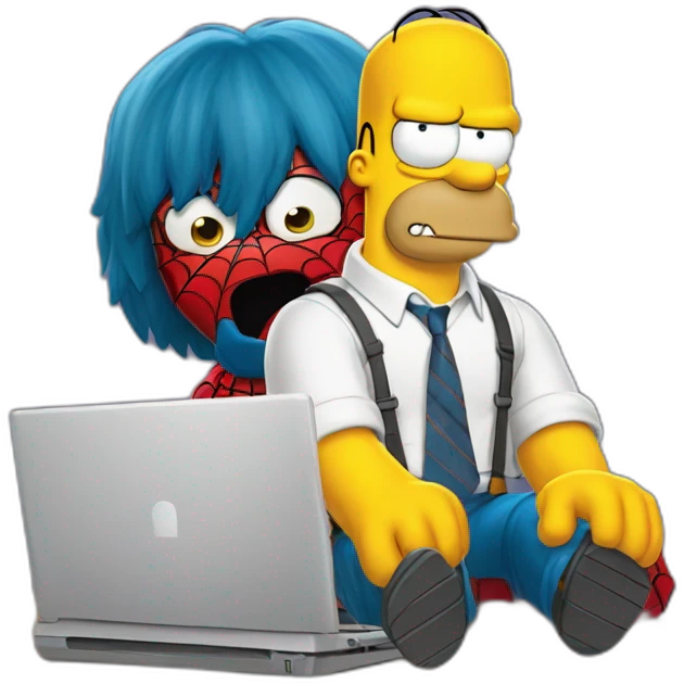 Homer Simpson’s spider man emoji
