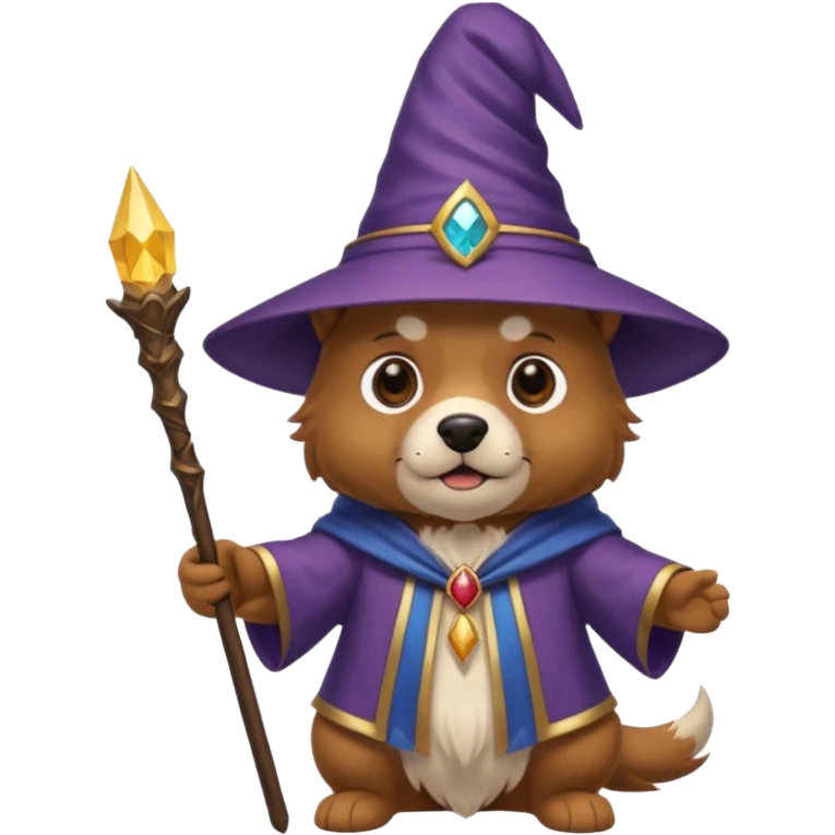 Dog wizard emoji