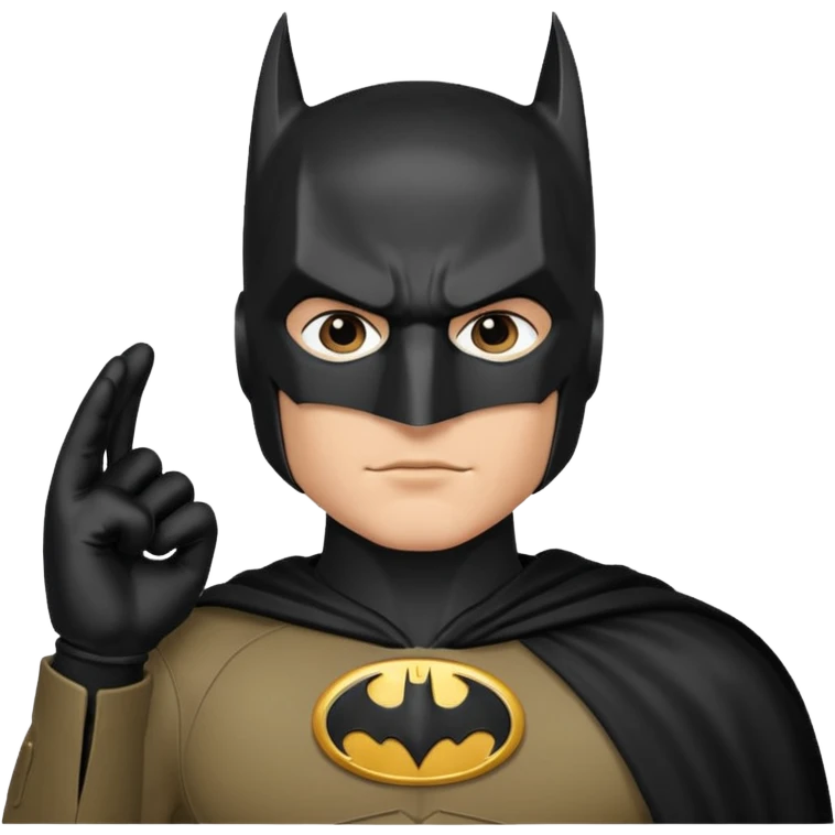 Batman military salute black gloves emoji