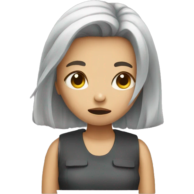 Girl with bad breathe  emoji