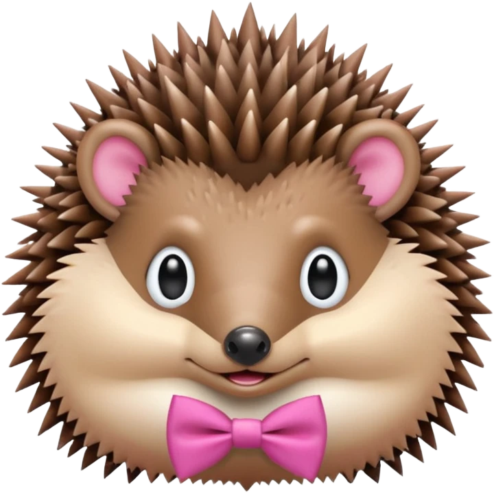 Hegehog with pink bowtie emoji