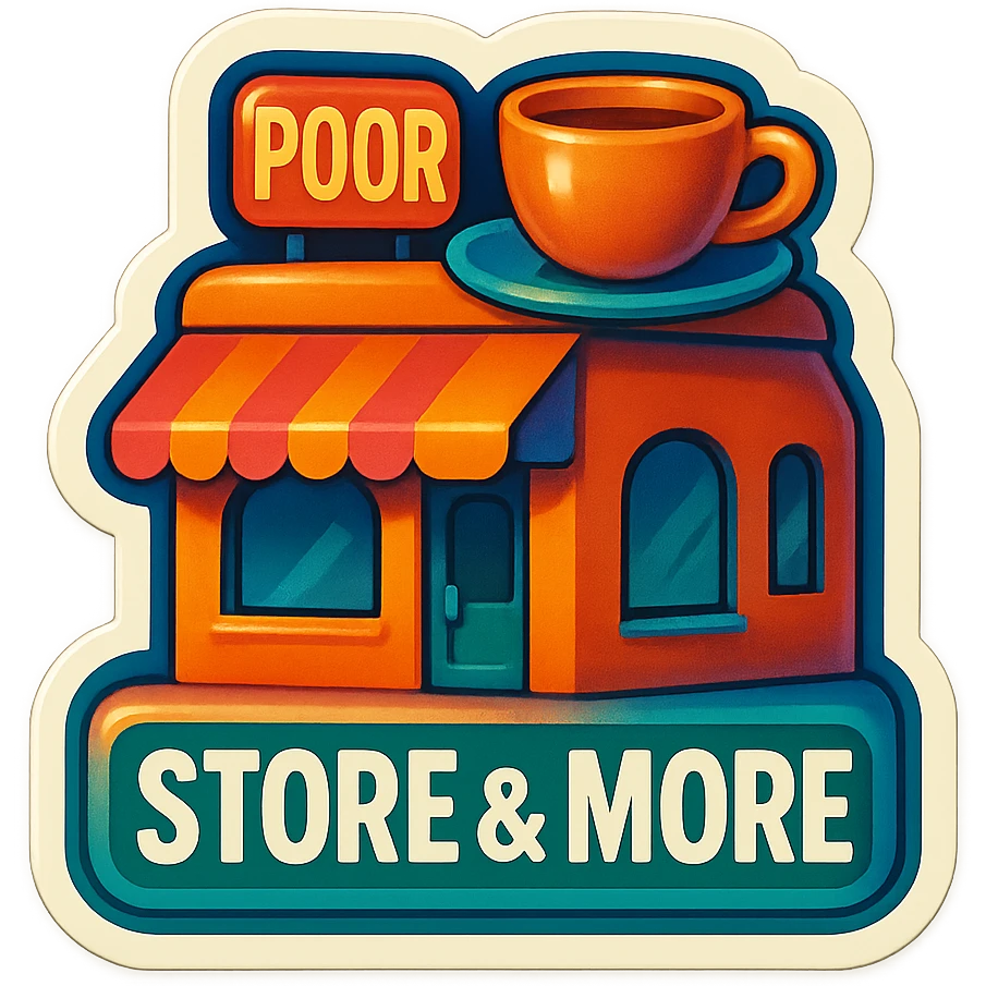 Cafe named poor store & More emoji