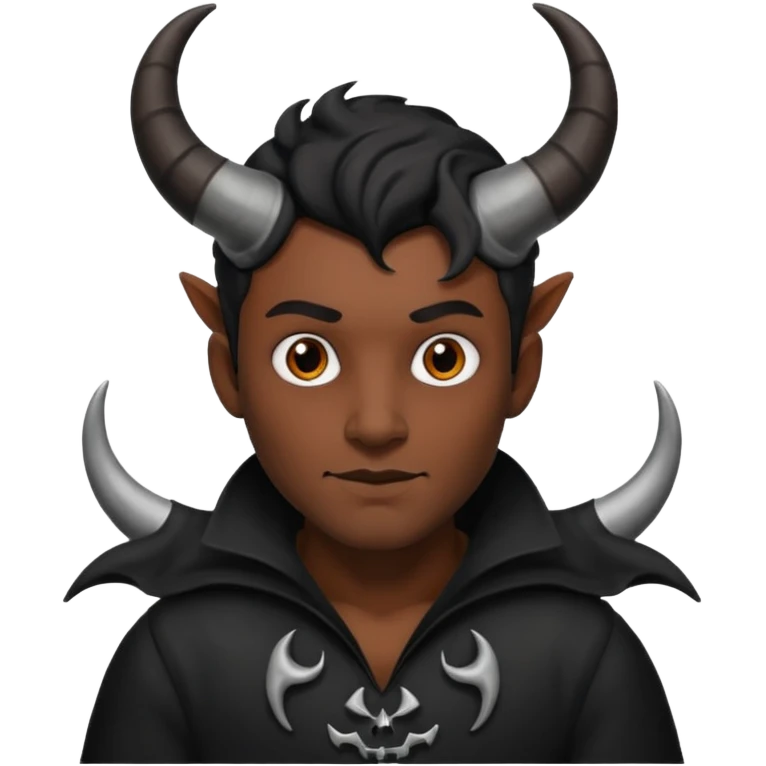 Black Horns on male halloween emoji