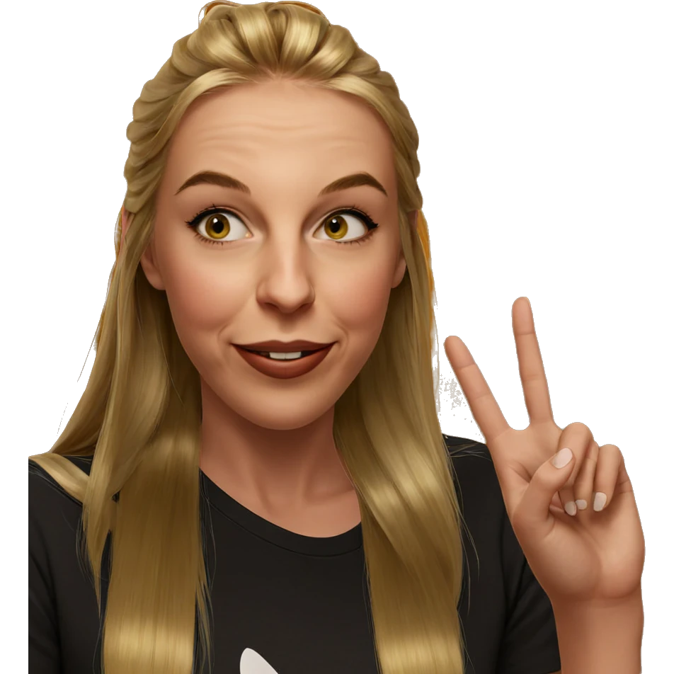 smiling girl with blonde hair emoji