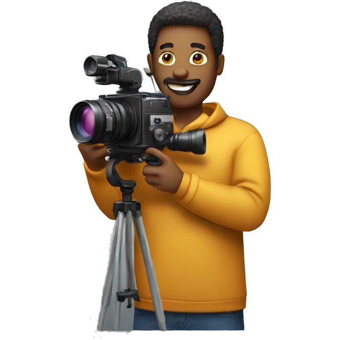 man with cinema camera emoji