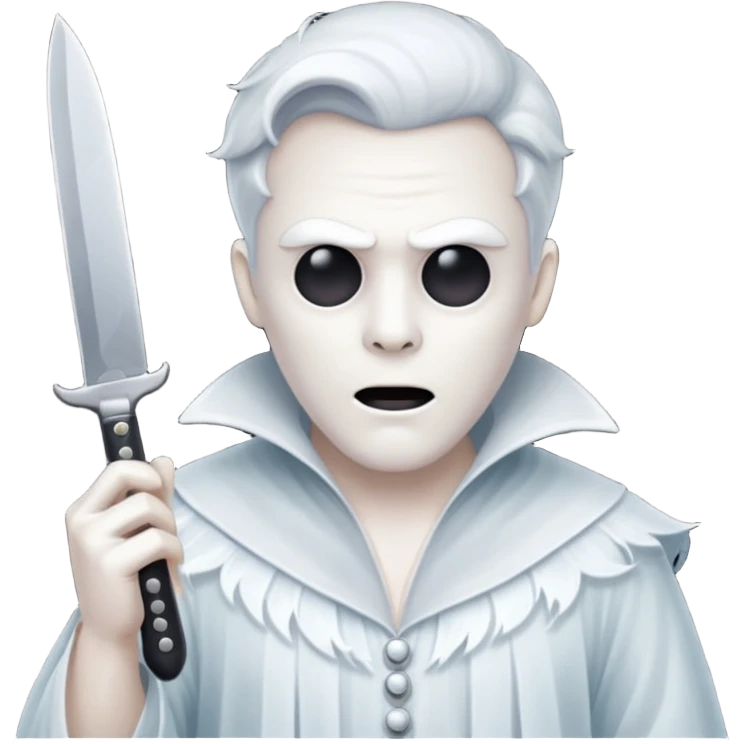 Ghost Man Opera singer with a knife  emoji