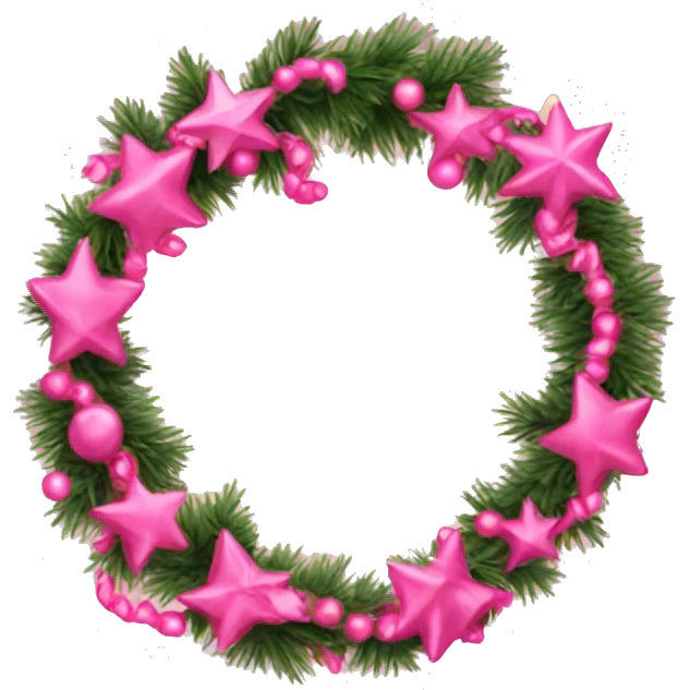 pink Christmas garland emoji