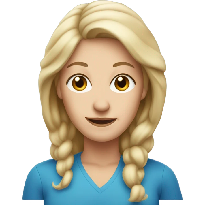 60 year old woman blonde long hair blue eyes  emoji